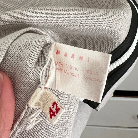 Marni Sleeveless Zip Up Stretch Knit Top w/ Stand Up Collar Size 6 - Picture 6 of 7